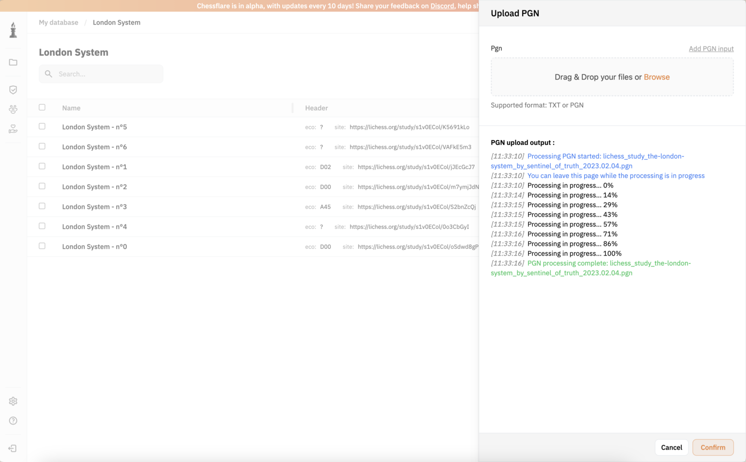 ChessFlare App screenshot a chess database app